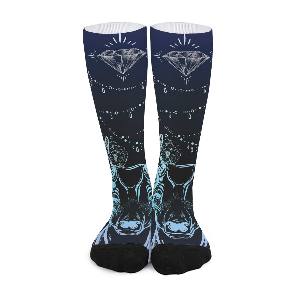 Bohemian Spiritual Deer Print Long Socks