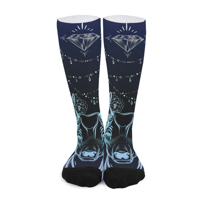Bohemian Spiritual Deer Print Long Socks