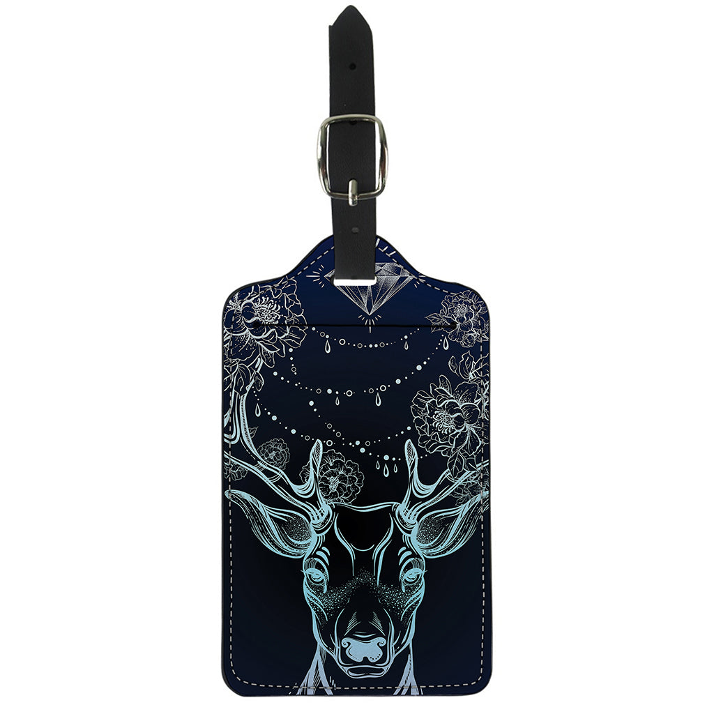 Bohemian Spiritual Deer Print Luggage Tag