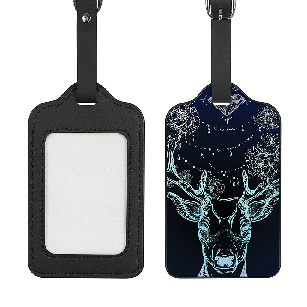 Bohemian Spiritual Deer Print Luggage Tag
