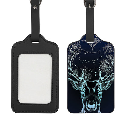 Bohemian Spiritual Deer Print Luggage Tag