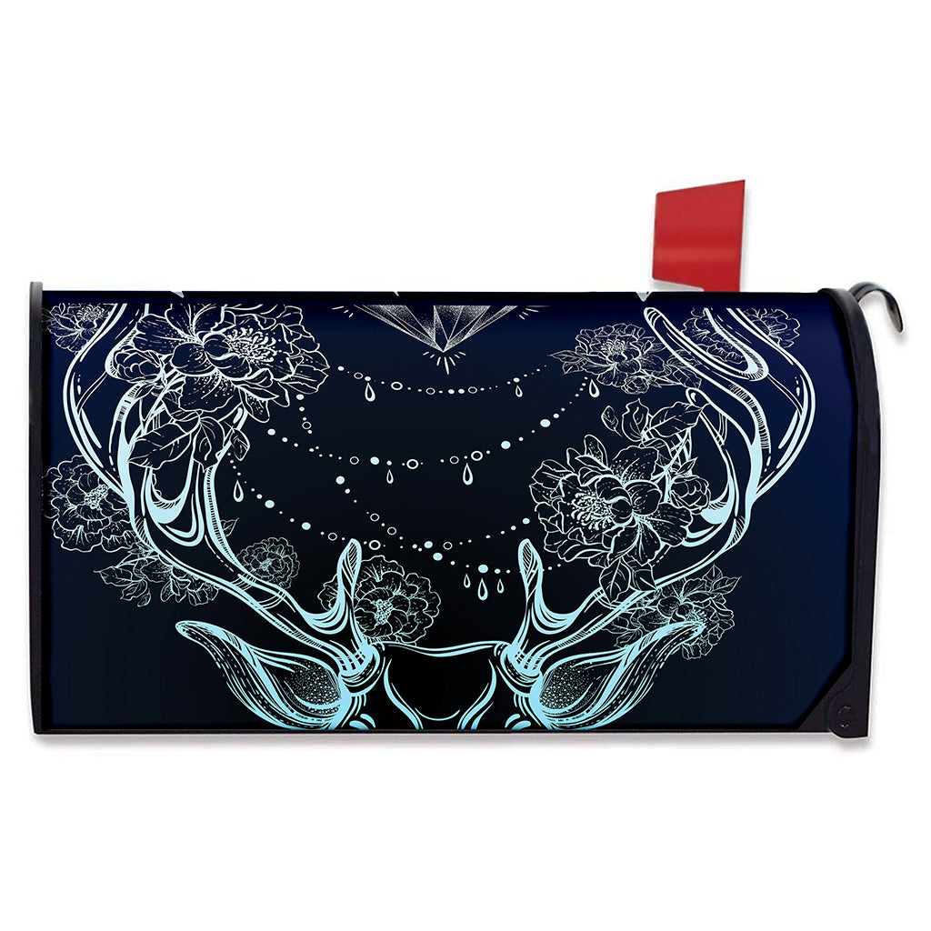 Bohemian Spiritual Deer Print Mailbox Cover