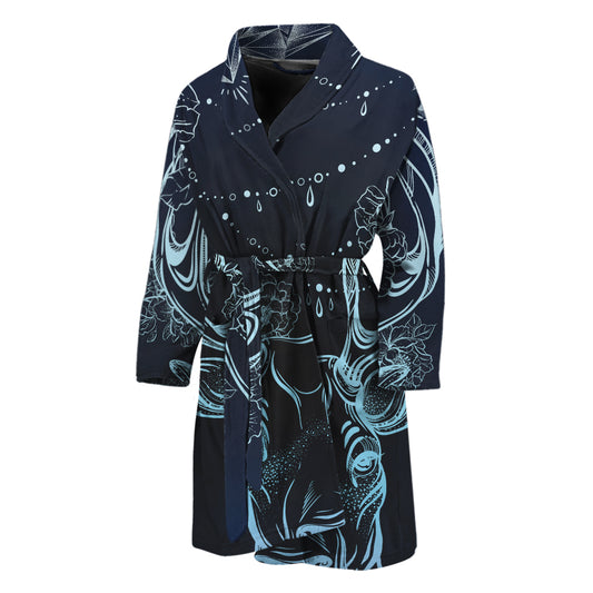 Bohemian Spiritual Deer Print Men's Bathrobe