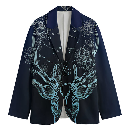Bohemian Spiritual Deer Print Men's Blazer