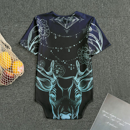 Bohemian Spiritual Deer Print Men's Bodysuit