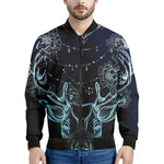 Bohemian Spiritual Deer Print Men's Bomber Jacket