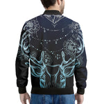 Bohemian Spiritual Deer Print Men's Bomber Jacket