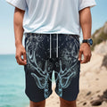Bohemian Spiritual Deer Print Men's Cargo Shorts