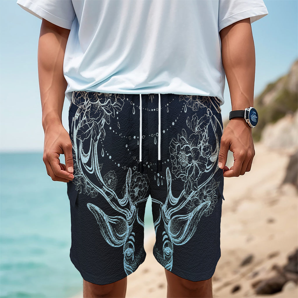 Bohemian Spiritual Deer Print Men's Cargo Shorts