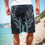 Bohemian Spiritual Deer Print Men's Cargo Shorts