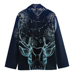 Bohemian Spiritual Deer Print Men's Cotton Blazer