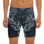 Bohemian Spiritual Deer Print Men's Long Boxer Briefs