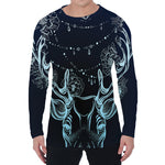Bohemian Spiritual Deer Print Men's Long Sleeve T-Shirt
