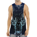 Bohemian Spiritual Deer Print Men's Muscle Tank Top