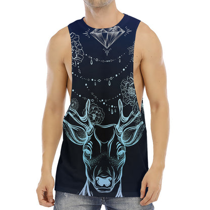 Bohemian Spiritual Deer Print Men's Muscle Tank Top