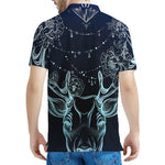 Bohemian Spiritual Deer Print Men's Polo Shirt