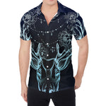 Bohemian Spiritual Deer Print Men's Shirt