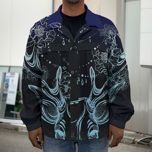 Bohemian Spiritual Deer Print Men's Shirt Jacket
