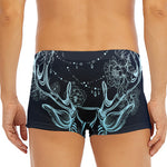 Bohemian Spiritual Deer Print Men's Short Boxer Briefs