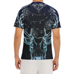 Bohemian Spiritual Deer Print Men's Short Sleeve Rash Guard