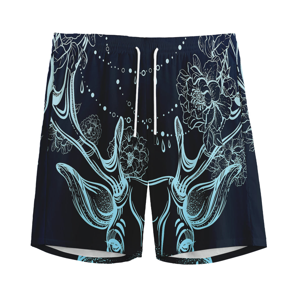 Bohemian Spiritual Deer Print Men's Sports Shorts
