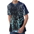Bohemian Spiritual Deer Print Men's Velvet T-Shirt