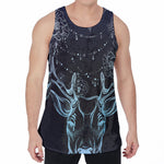 Bohemian Spiritual Deer Print Men's Velvet Tank Top