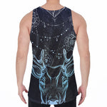 Bohemian Spiritual Deer Print Men's Velvet Tank Top