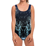 Bohemian Spiritual Deer Print One Piece Swimsuit