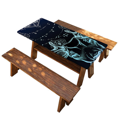 Bohemian Spiritual Deer Print Picnic Table Cover