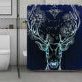 Bohemian Spiritual Deer Print Polyester Shower Curtain