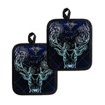 Bohemian Spiritual Deer Print Pot Holders