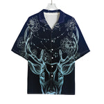 Bohemian Spiritual Deer Print Rayon Hawaiian Shirt