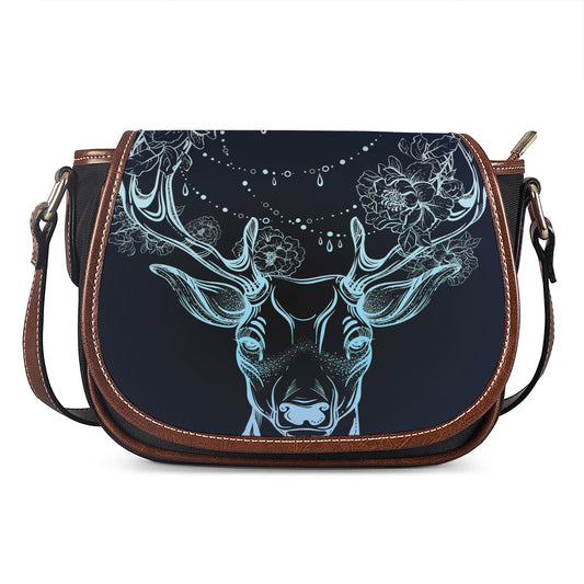Bohemian Spiritual Deer Print Saddle Bag