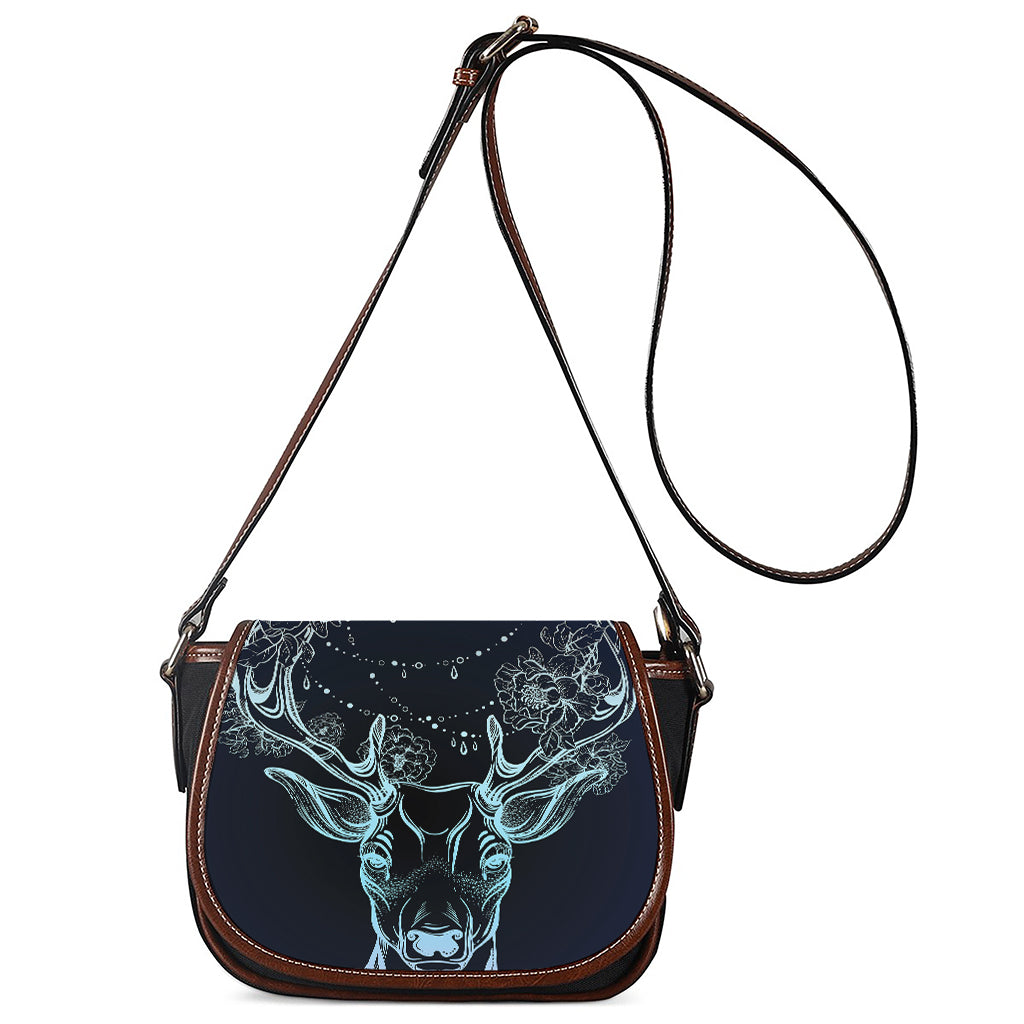 Bohemian Spiritual Deer Print Saddle Bag