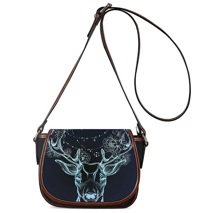 Bohemian Spiritual Deer Print Saddle Bag