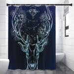 Bohemian Spiritual Deer Print Shower Curtain