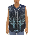 Bohemian Spiritual Deer Print Sleeveless Baseball Jersey