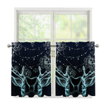 Bohemian Spiritual Deer Print Tier Curtains