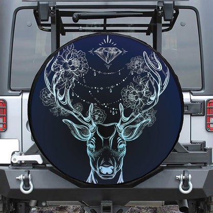 Bohemian Spiritual Deer Print Tire Cover