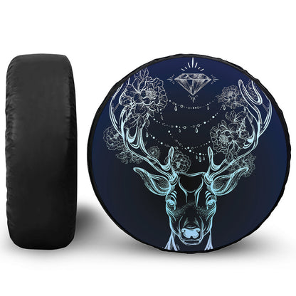 Bohemian Spiritual Deer Print Tire Cover