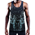 Bohemian Spiritual Deer Print Men's Workout Tank Top