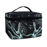 Bohemian Spiritual Deer Print Travel Makeup Bag