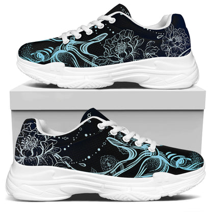 Bohemian Spiritual Deer Print White Chunky Shoes