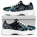 Bohemian Spiritual Deer Print White Chunky Shoes