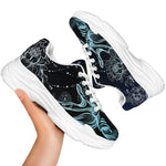 Bohemian Spiritual Deer Print White Chunky Shoes