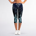 Bohemian Spiritual Deer Print Women's Capri Leggings