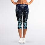 Bohemian Spiritual Deer Print Women's Capri Leggings