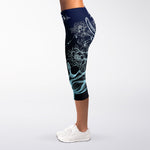 Bohemian Spiritual Deer Print Women's Capri Leggings