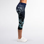 Bohemian Spiritual Deer Print Women's Capri Leggings